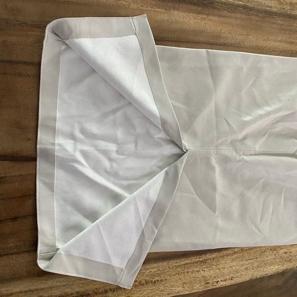 Zara cream faux leather pencil skirt w/ back slit - Picture 6 of 6